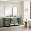 James Martin Vanities Breckenridge 72in Double Vanity, Smokey Celadon w/ 3 CM Ethereal Noctis Top 330-V72-SC-3ENC